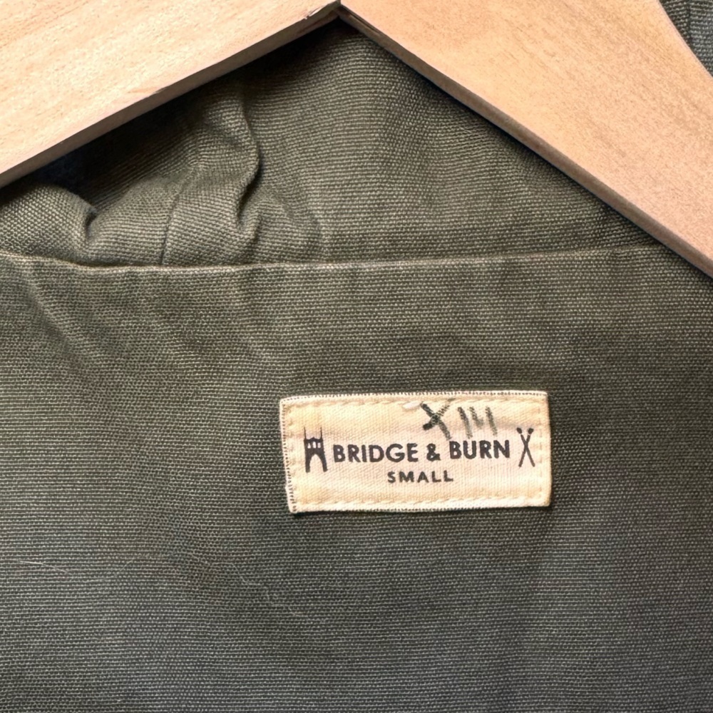 Bridge & Burn Long 💯% Cotton Hooded Button Up Jacket Women’s size small - Picture 9 of 14